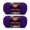 Red Heart Super Saver Jumbo Amethyst Yarn - 2 Pack of 396g/14oz - Acrylic - 4 Medium (Worsted) - 744 Yards - Knitting/Crochet